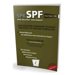 Pelikan Yayıncılık SPK - SPF Dar Kapsamlı Sermaye Piyasası Mevzuatı ve Meslek Kuralları Konu Anlatımlı Soru Bankası 1001